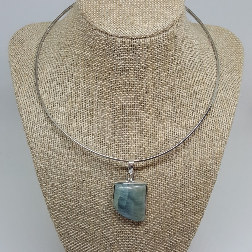 Dominican Larimar Handcrafted Festival Choker